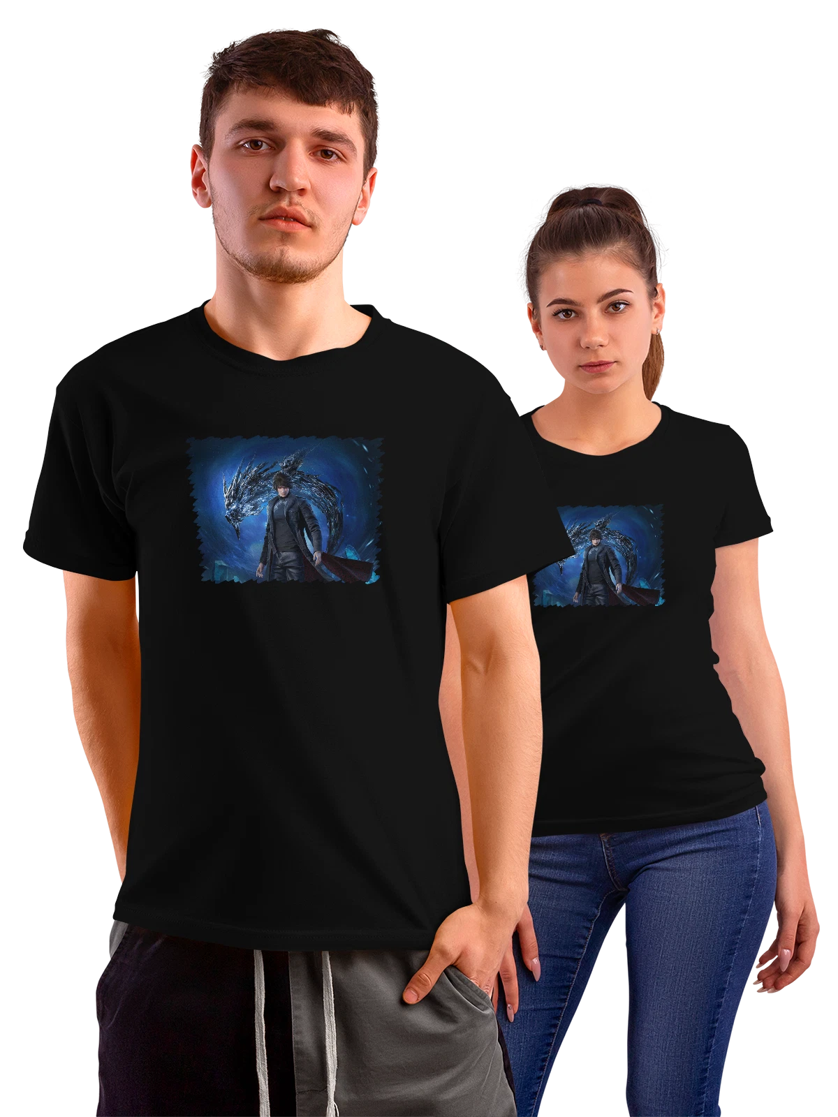 Футболка Игра Lost Soul Aside Key Art чёрная с принтом — фанат игры — Чёрная, фото 1
