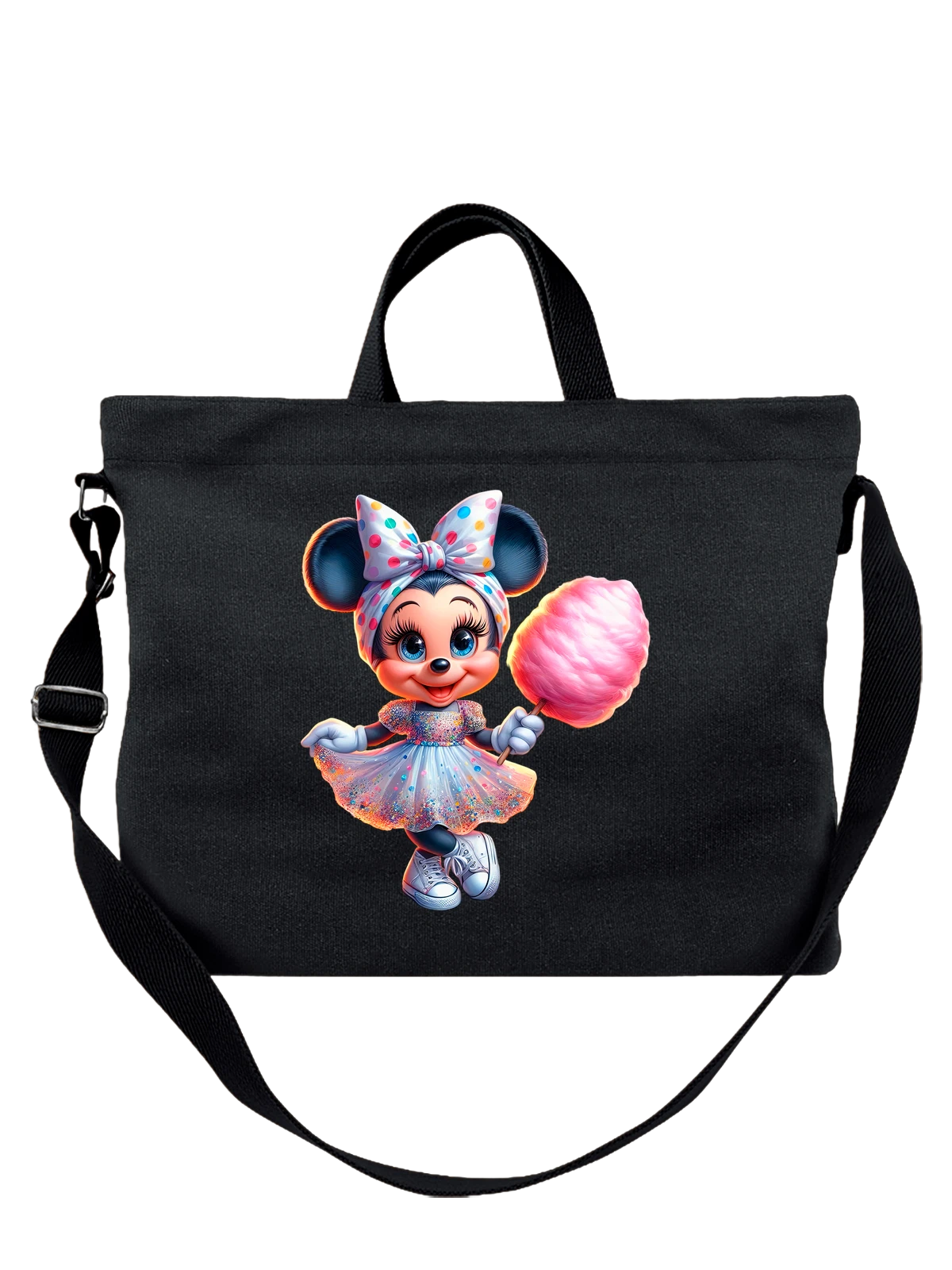 Сумка Минни Маус Minnie Mouse чёрная с принтом — подарок поклоннику — Чёрная, фото 1