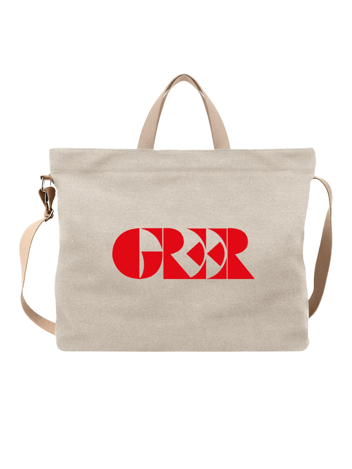 Сумка Greer белая с принтом — современная айдентика — Белая, фото 1