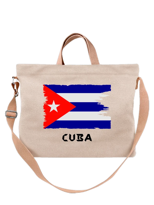 Сумка с флагом Кубы Cuba — Белая, фото 1