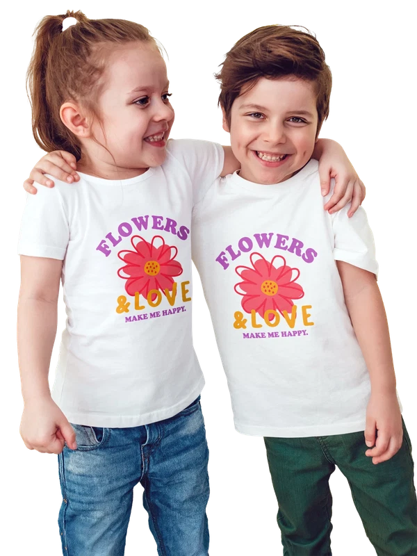 Футболка flowers and love — Белая, фото 1