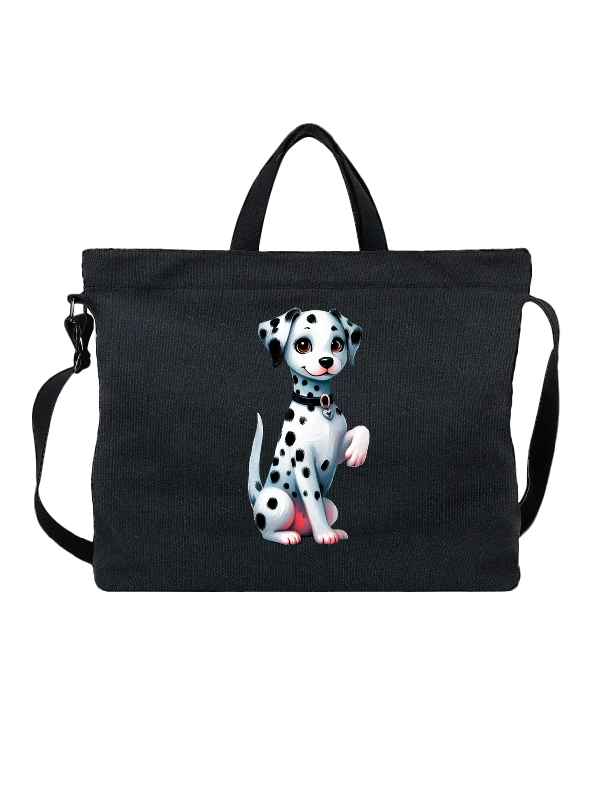 Сумка 101 Далматинец Dalmatians чёрная с принтом — кинология — Чёрная, фото 1