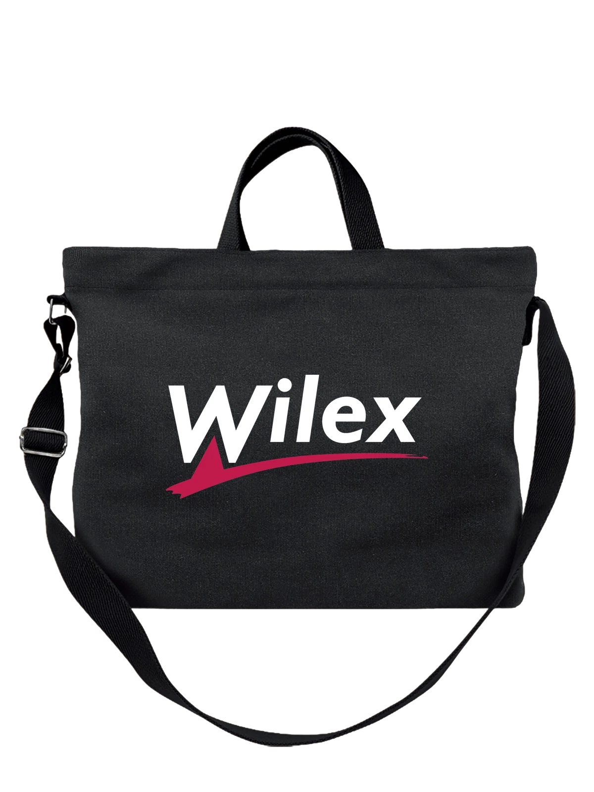 Сумка Wilex чёрная с принтом — фирменная эмблема — Чёрная, фото 1