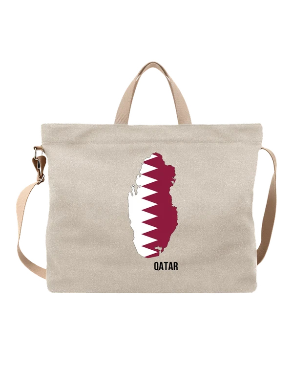 Сумка с флагом Катара Qatar — Белая, фото 1