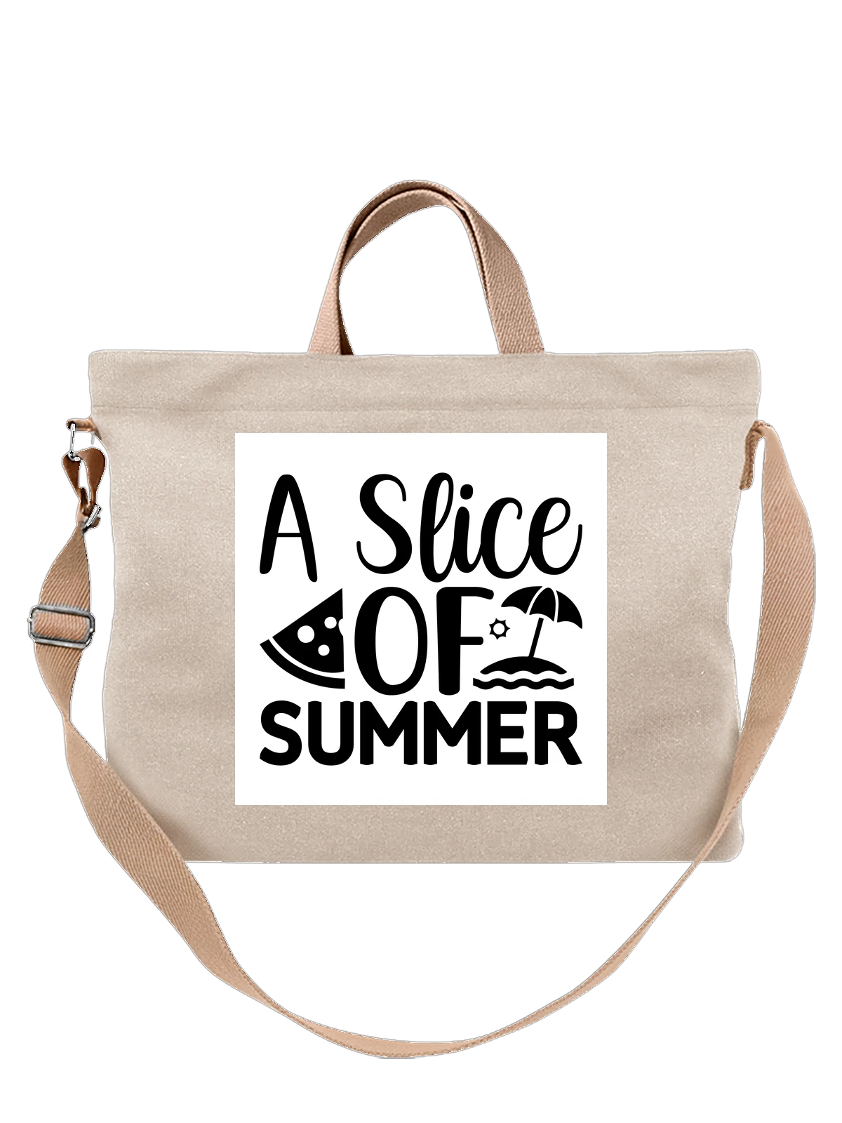 Сумка A Slice Of Summer с арбузом и зонтом белая с принтом — солнце — Белая, фото 1