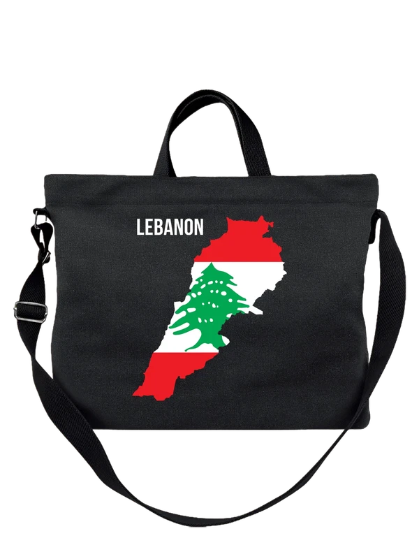 Сумка с флагом Ливана Lebanon — Чёрная, фото 1