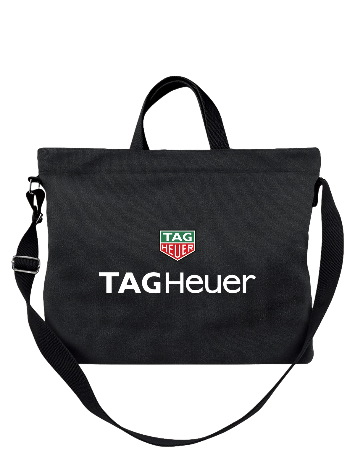 Сумка TAG Heuer чёрная с принтом — автоспорт и гонки — Чёрная, фото 1