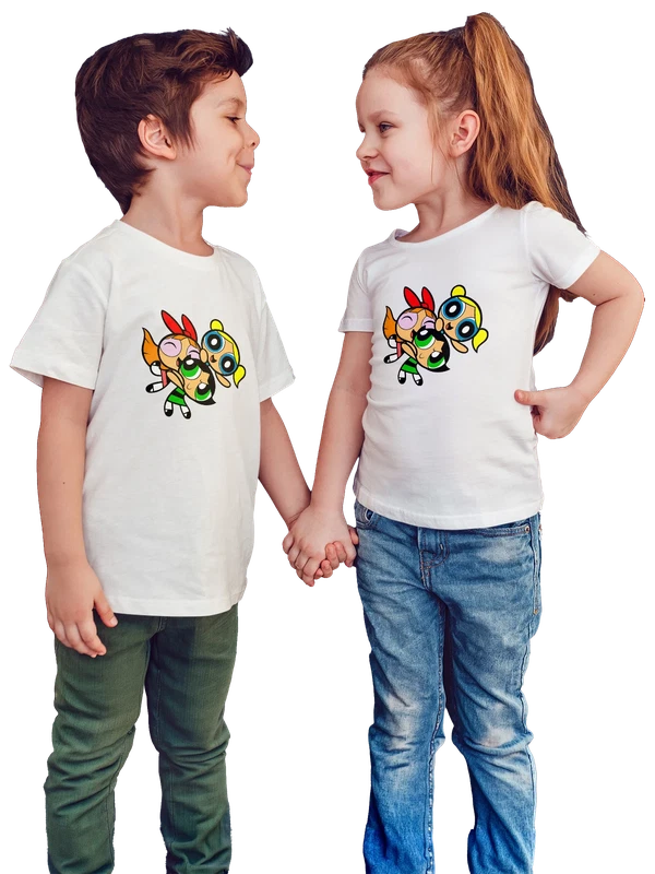 Футболка Пестик Цветик и Пузырек Суперкрошки — Белая, фото 1
