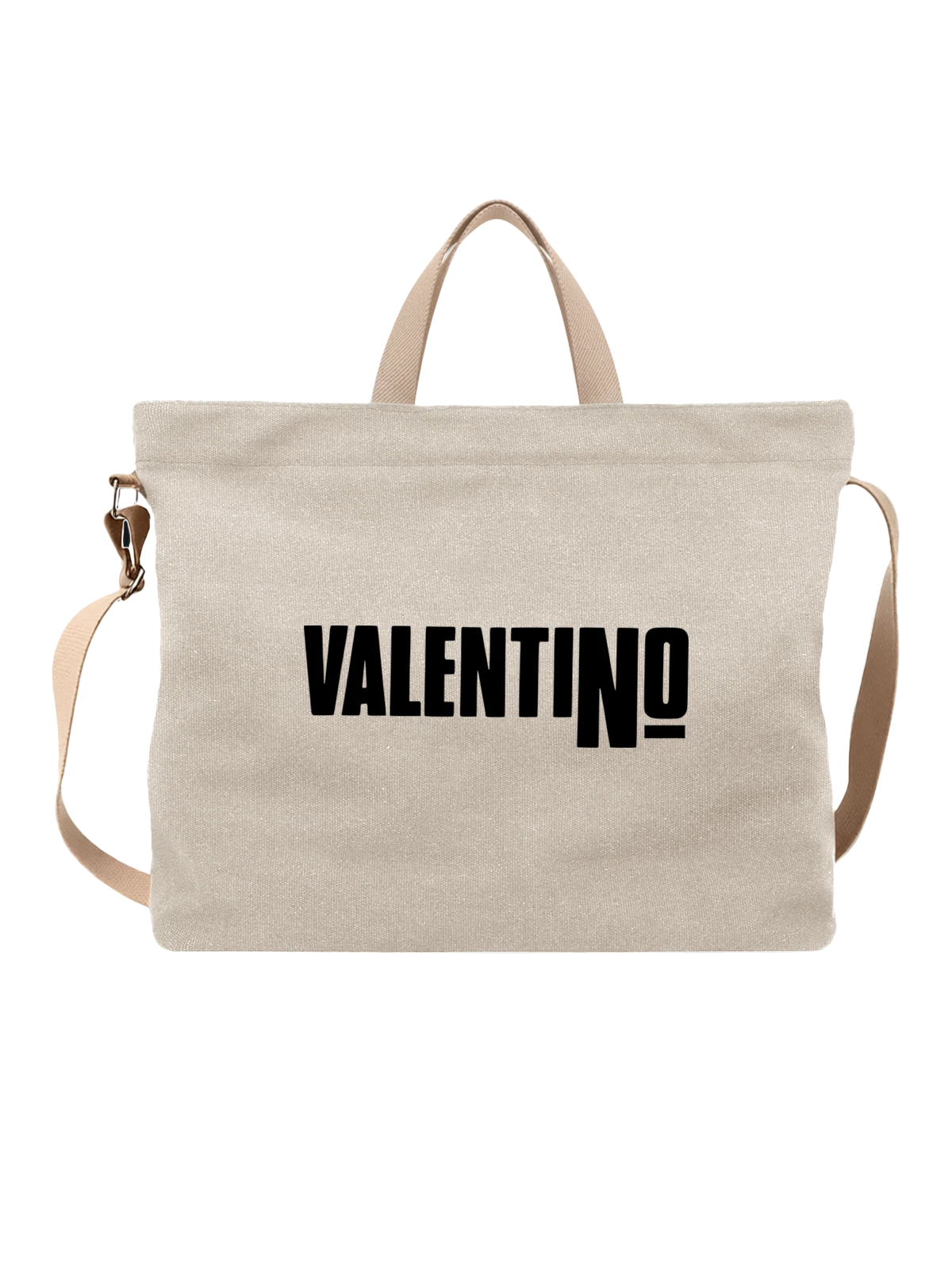 Сумка Valentino белая с принтом — монохромный принт — Белая, фото 1