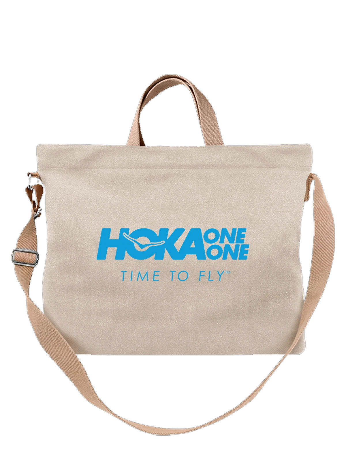 Сумка Hoka белая с принтом — одноцветный принт — Белая, фото 1