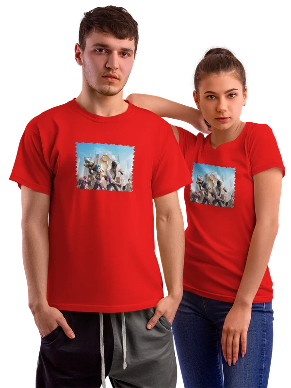 Футболка Игра BGMI Jinx — Красная, фото 1