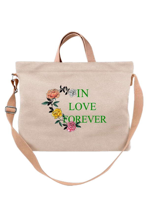 Сумка цветы in love forever — Белая, фото 1
