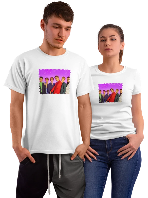 Футболка Музыка EXO Purple background — Белая, фото 1