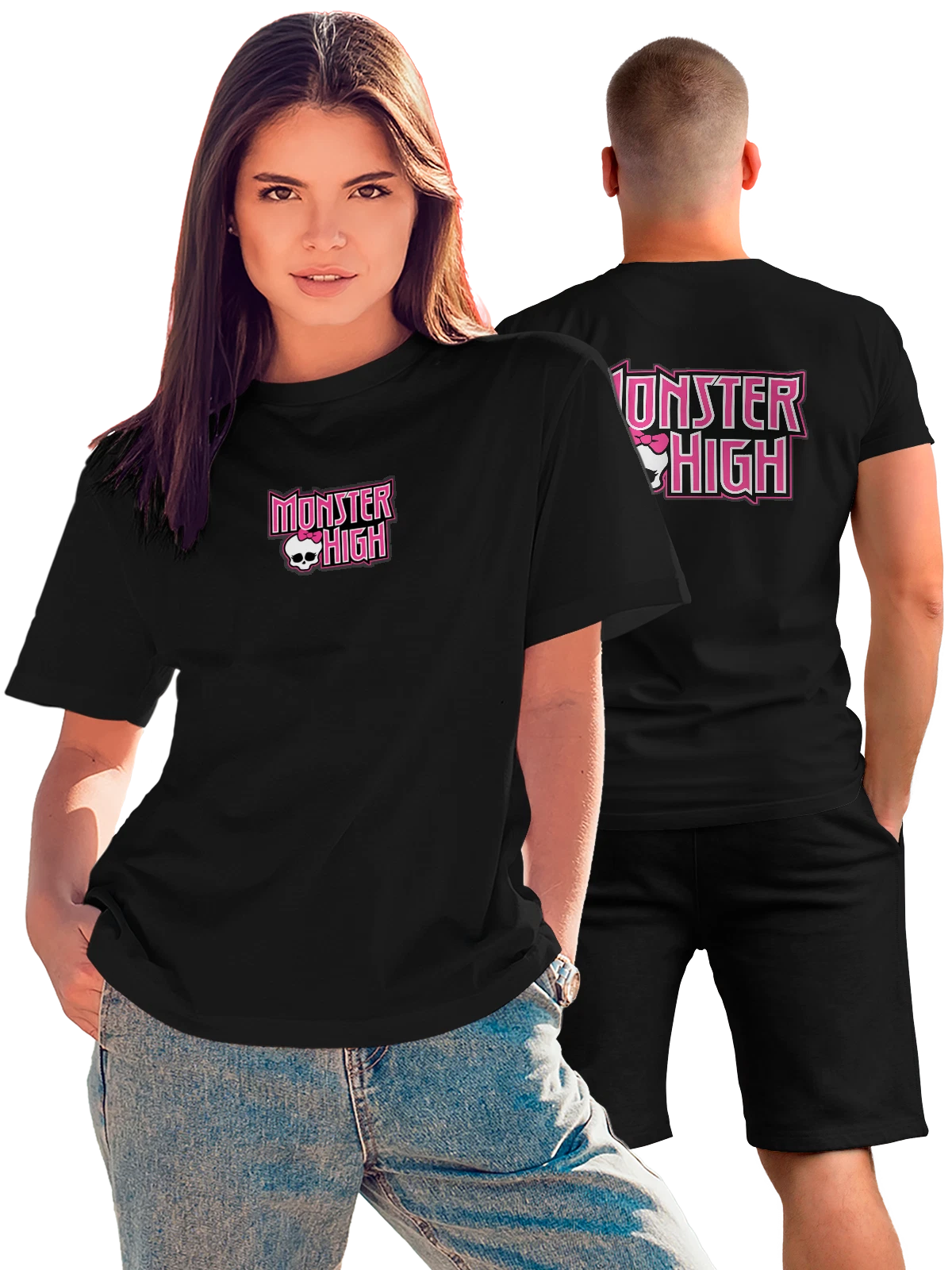 Футболка Monster High чёрная с принтом на спине — готическая мода — Чёрная, фото 1