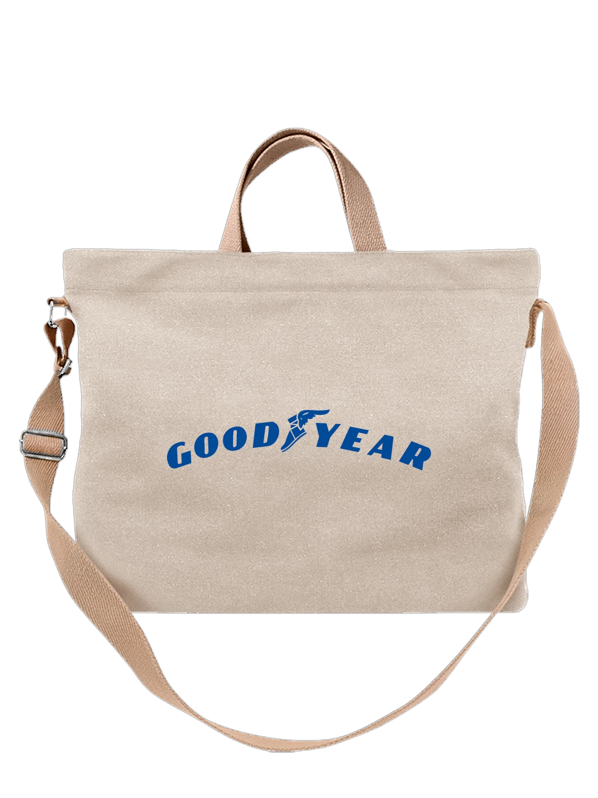Сумка Goodyear белая с принтом — символ Меркурия — Белая, фото 1