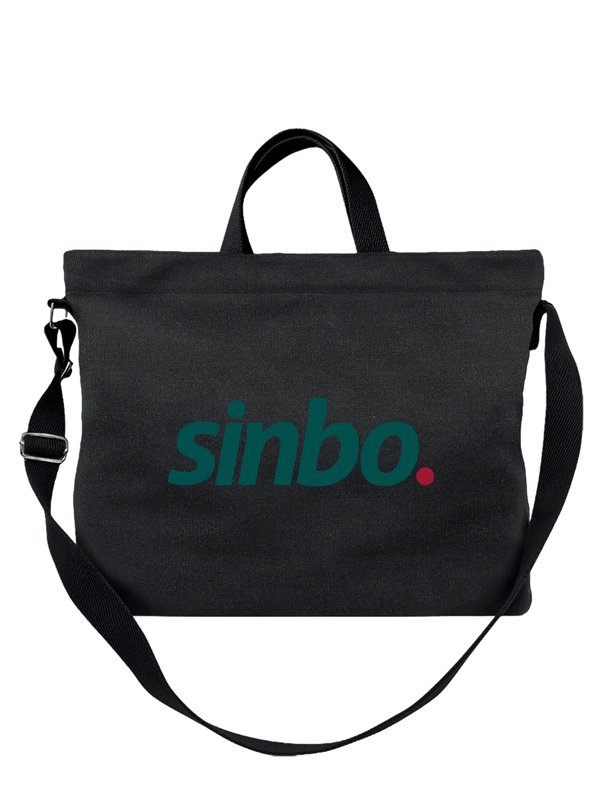 Сумка Sinbo чёрная с принтом — современная айдентика — Чёрная, фото 1