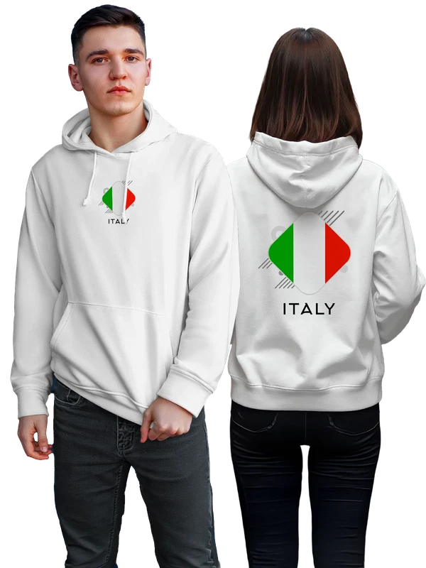 Худи флаг Италия Italy — Белая, фото 1