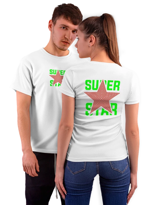 Футболка звезда super star — Белая, фото 1