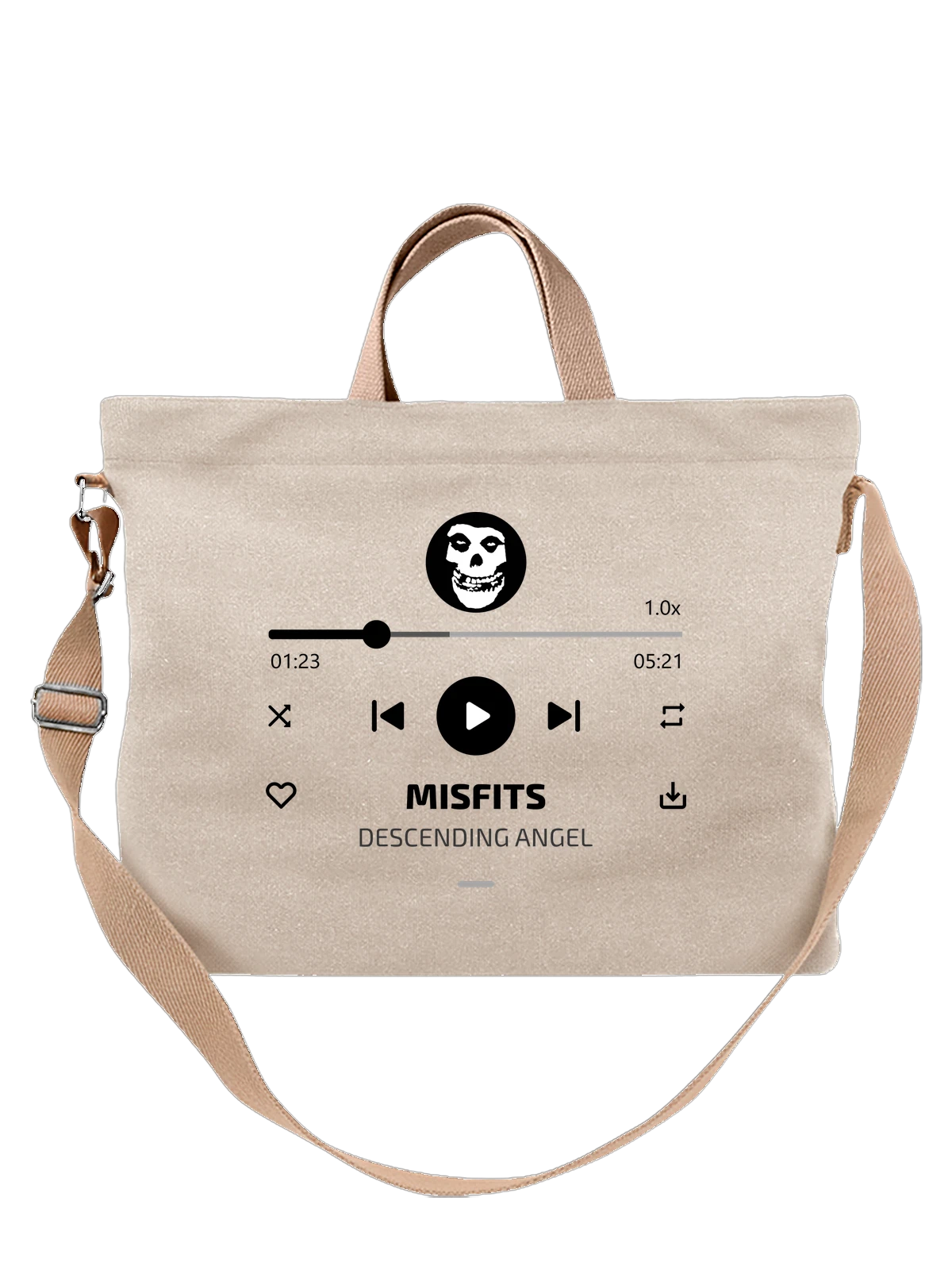 Сумка Misfits Descending Angel белая с принтом — футболка подростку — Белая, фото 1