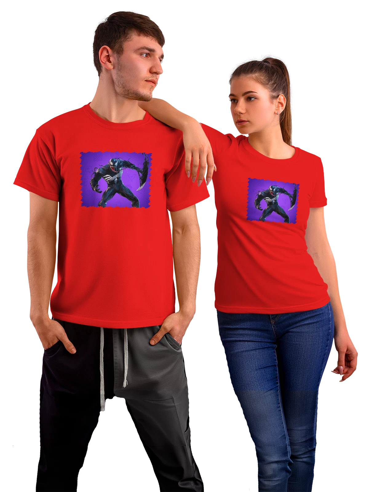 Футболка Игра Fortnite Venom красная с принтом — игровая вселенная — Красная, фото 1