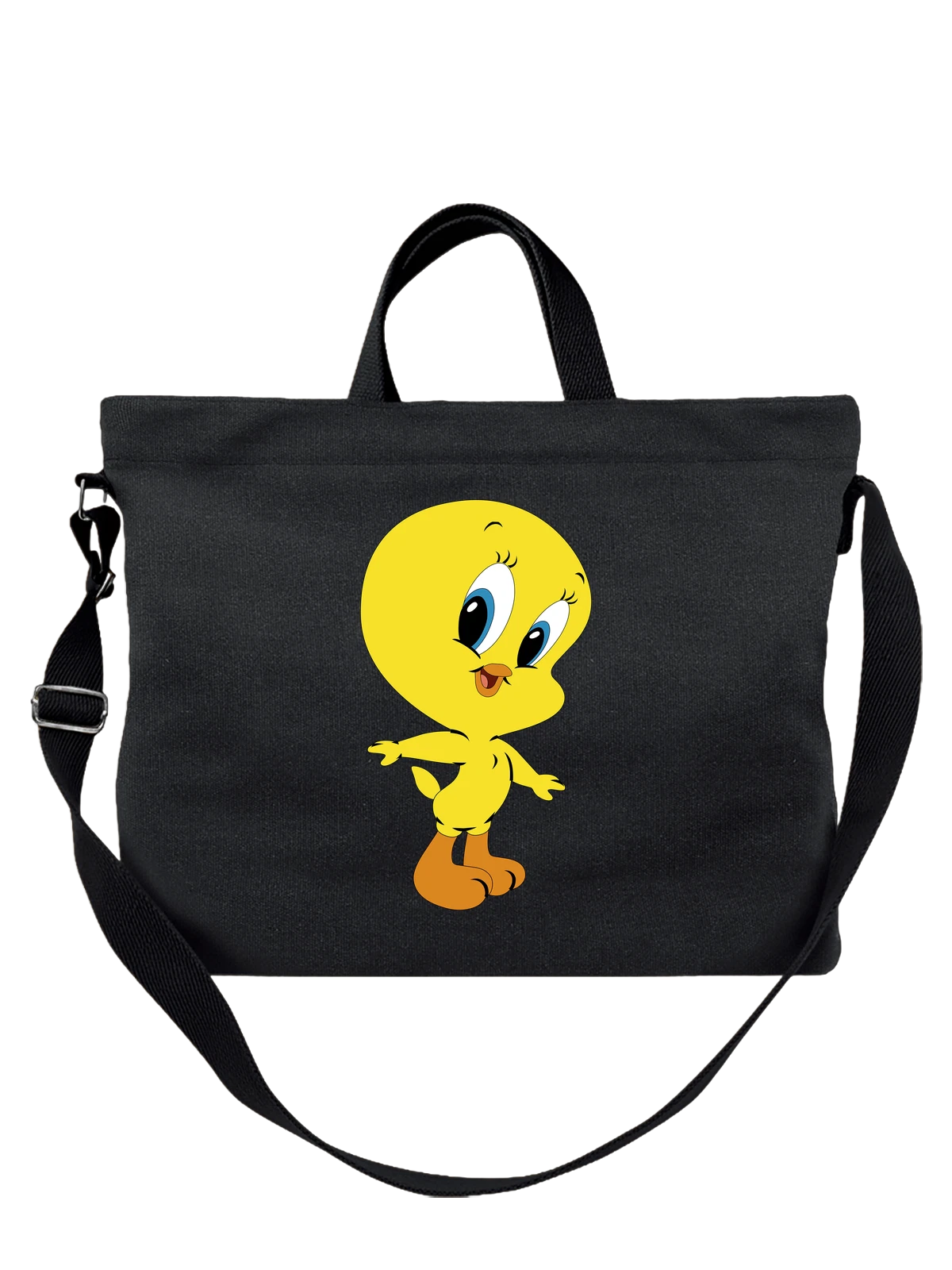Сумка Бэби Луни Тюнз утка чёрная с принтом — Daffy Duck — Чёрная, фото 1