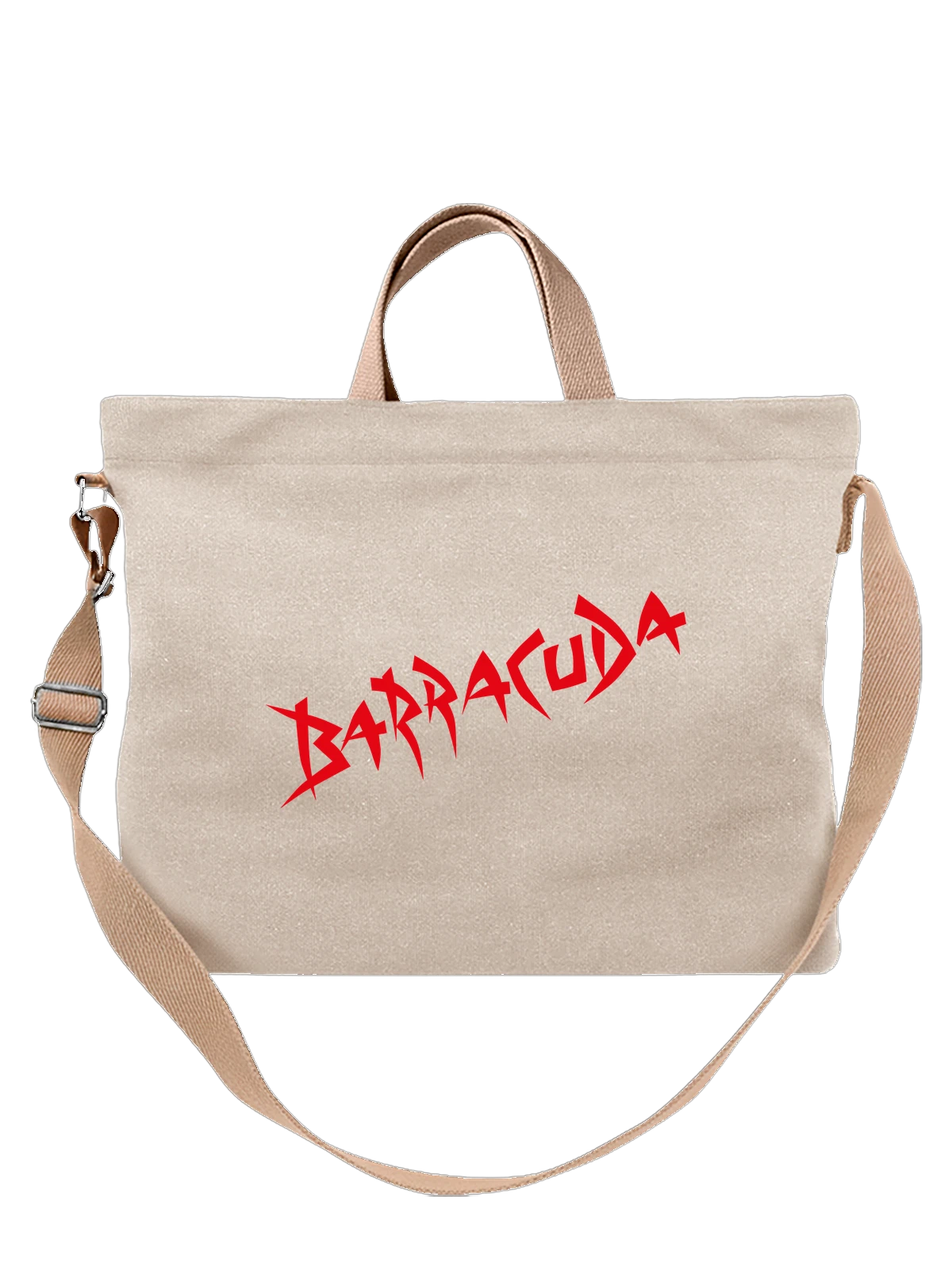 Сумка Barracuda белая с принтом — современная айдентика — Белая, фото 1