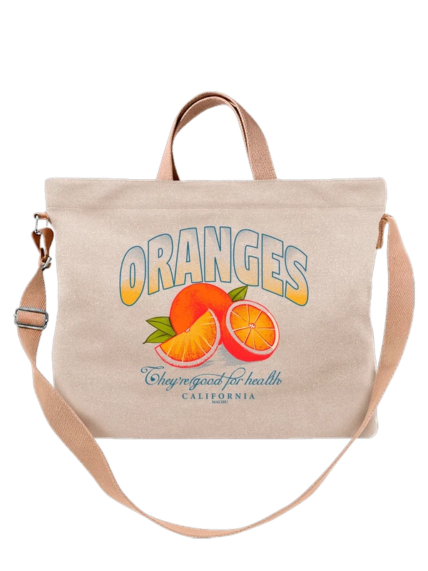 Сумка апельсины oranges California — Белая, фото 1