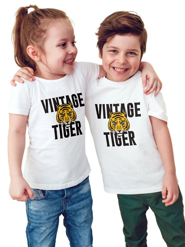Футболка тигр vintage tiger — Белая, фото 1