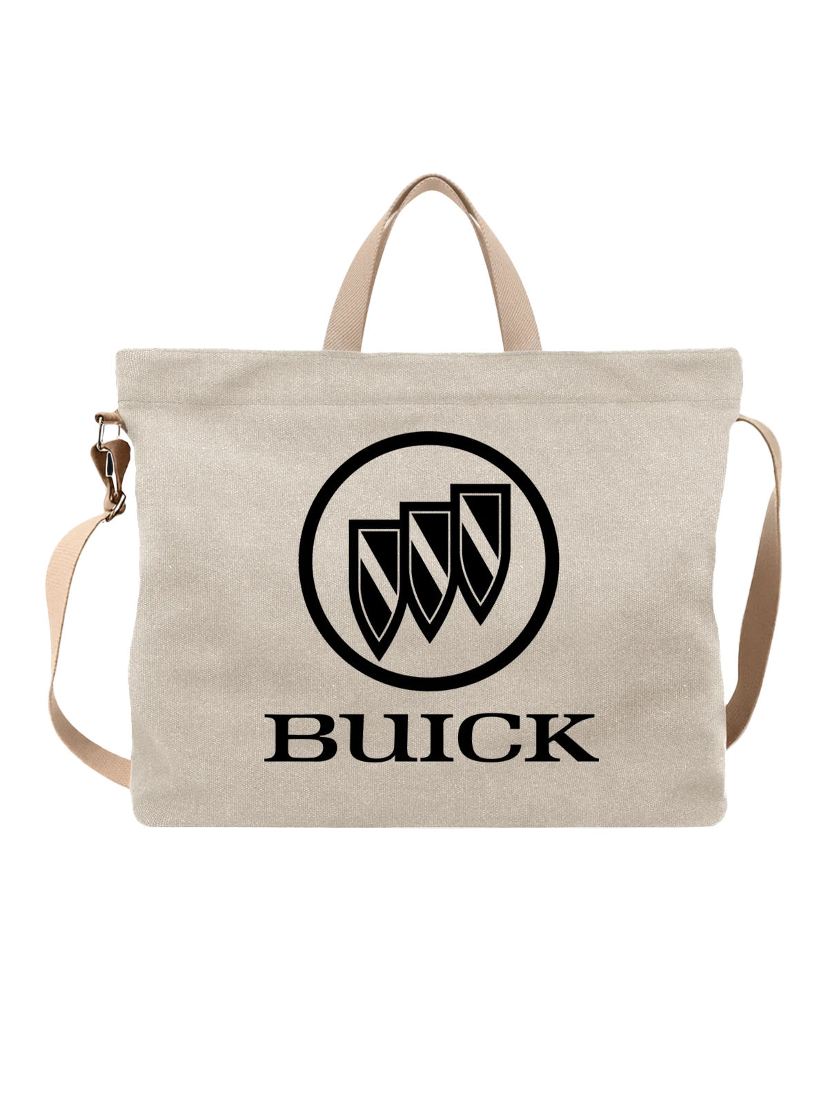 Сумка Buick белая с принтом — ретро автопром — Белая, фото 1
