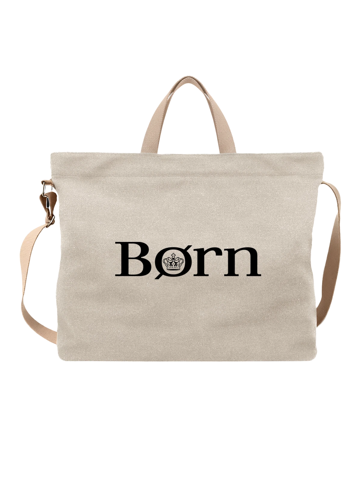 Сумка Born белая с принтом — современная айдентика — Белая, фото 1