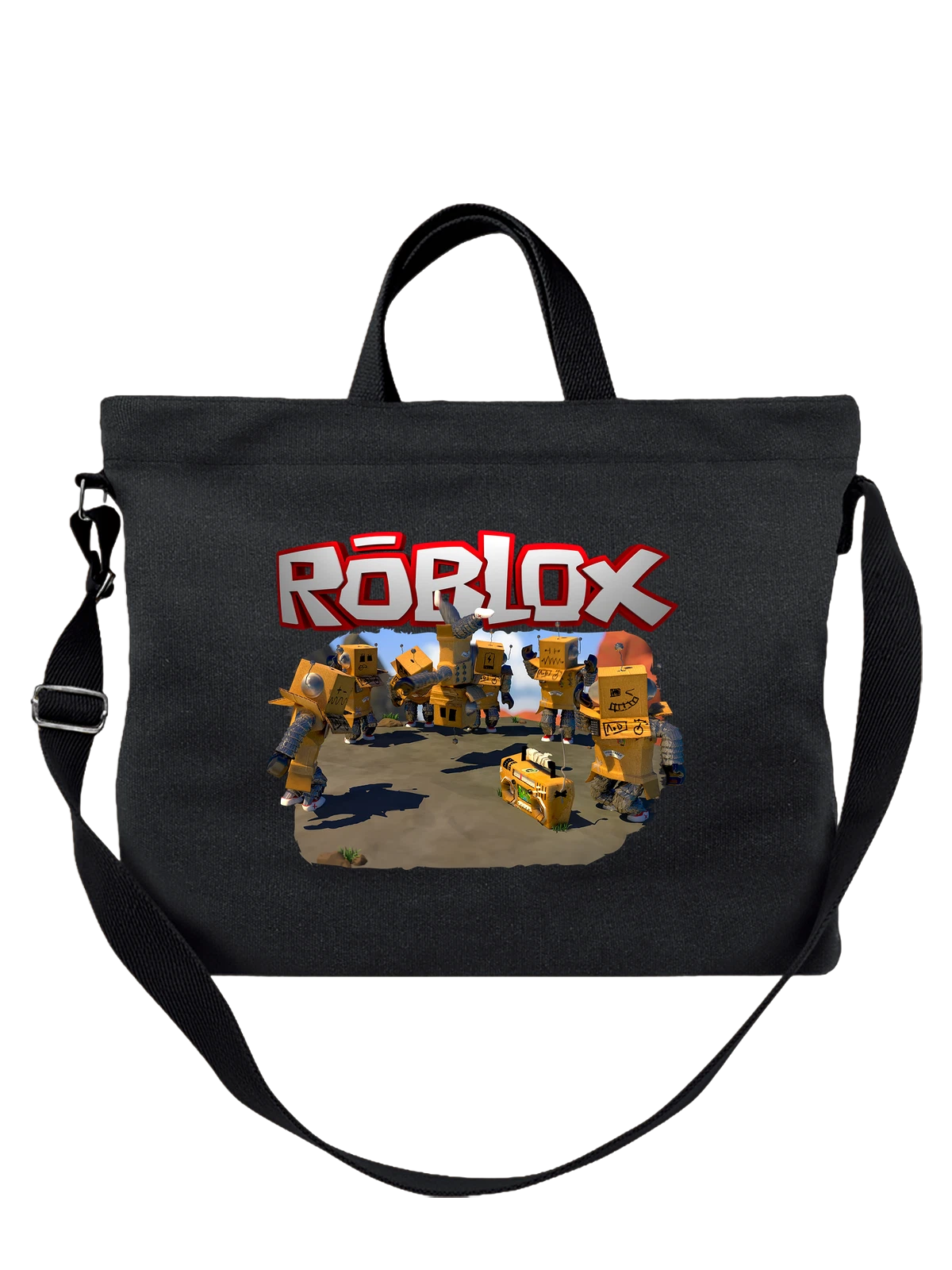 Сумка Roblox чёрная с принтом — геймерский принт — Чёрная, фото 1