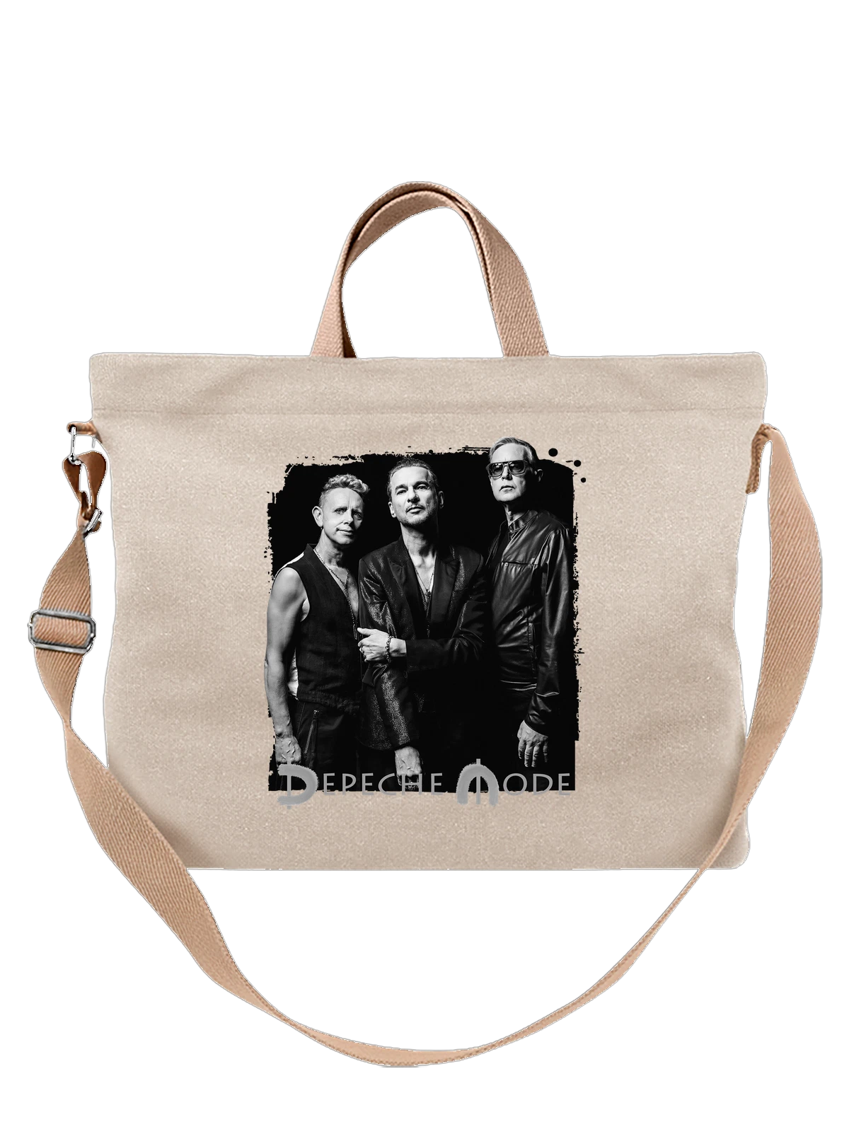 Сумка Depeche Mode Депеш Мод белая с принтом — футболка подростку — Белая, фото 1