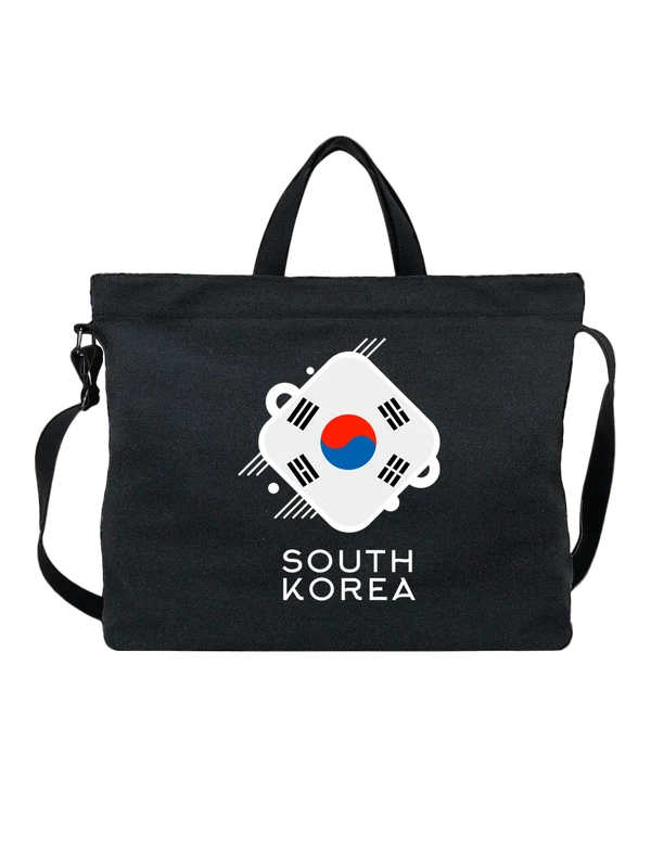 Сумка флаг Южной Кореи South Korea — Чёрная, фото 1