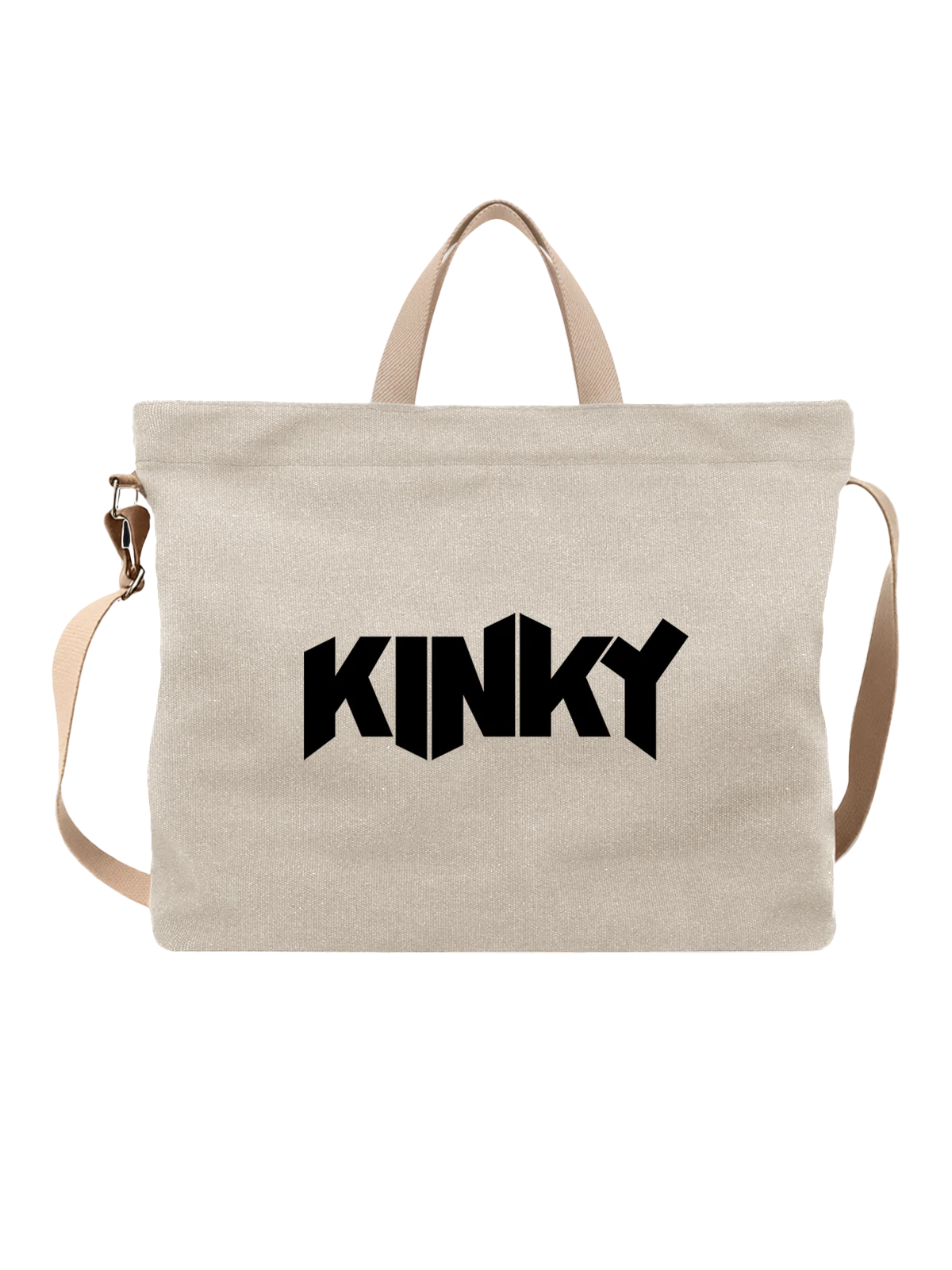 Сумка Kinky белая с принтом — современная айдентика — Белая, фото 1