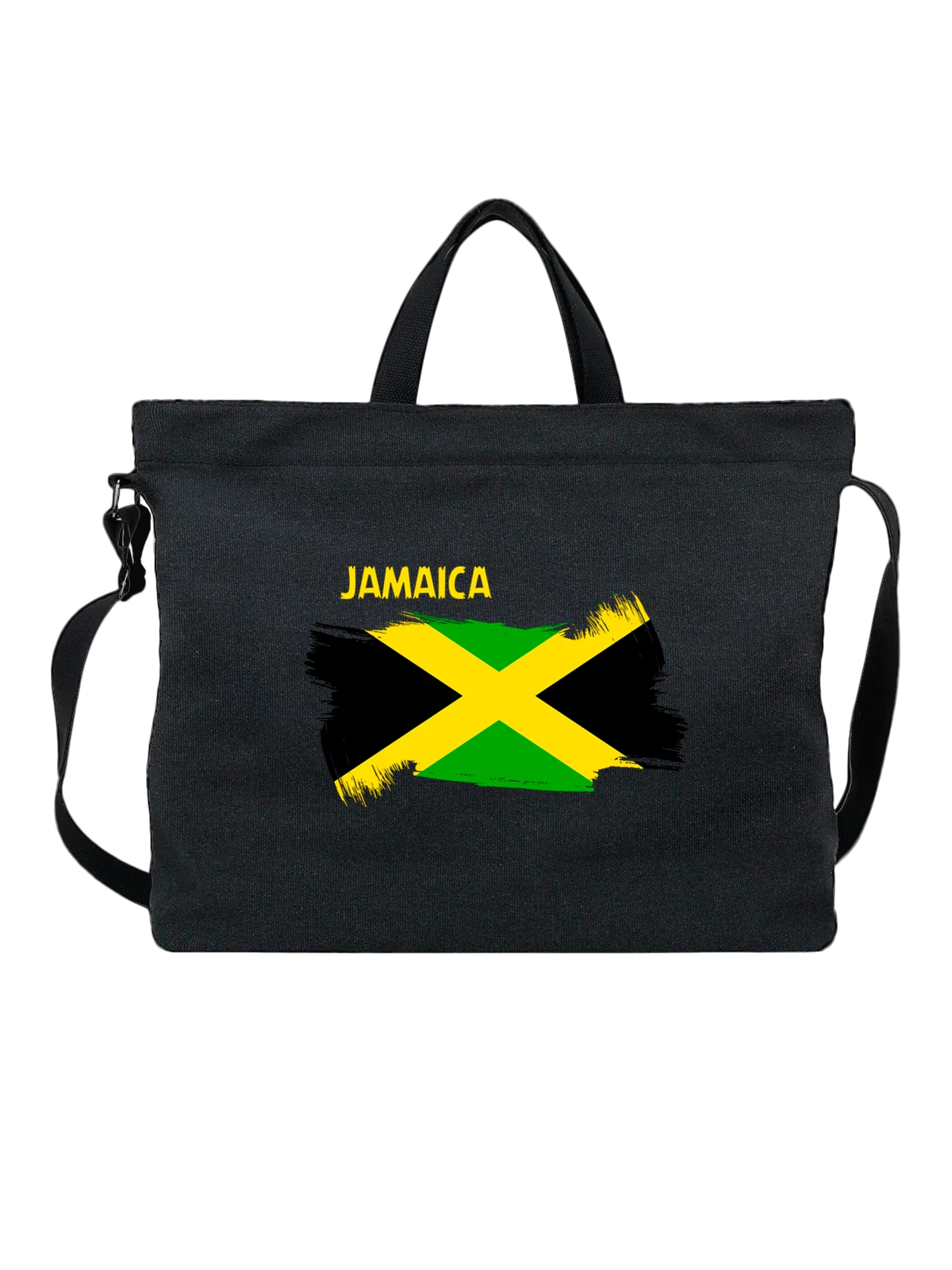 Сумка Флаг Ямайки Jamaica чёрная с принтом — национальная символика — Чёрная, фото 1
