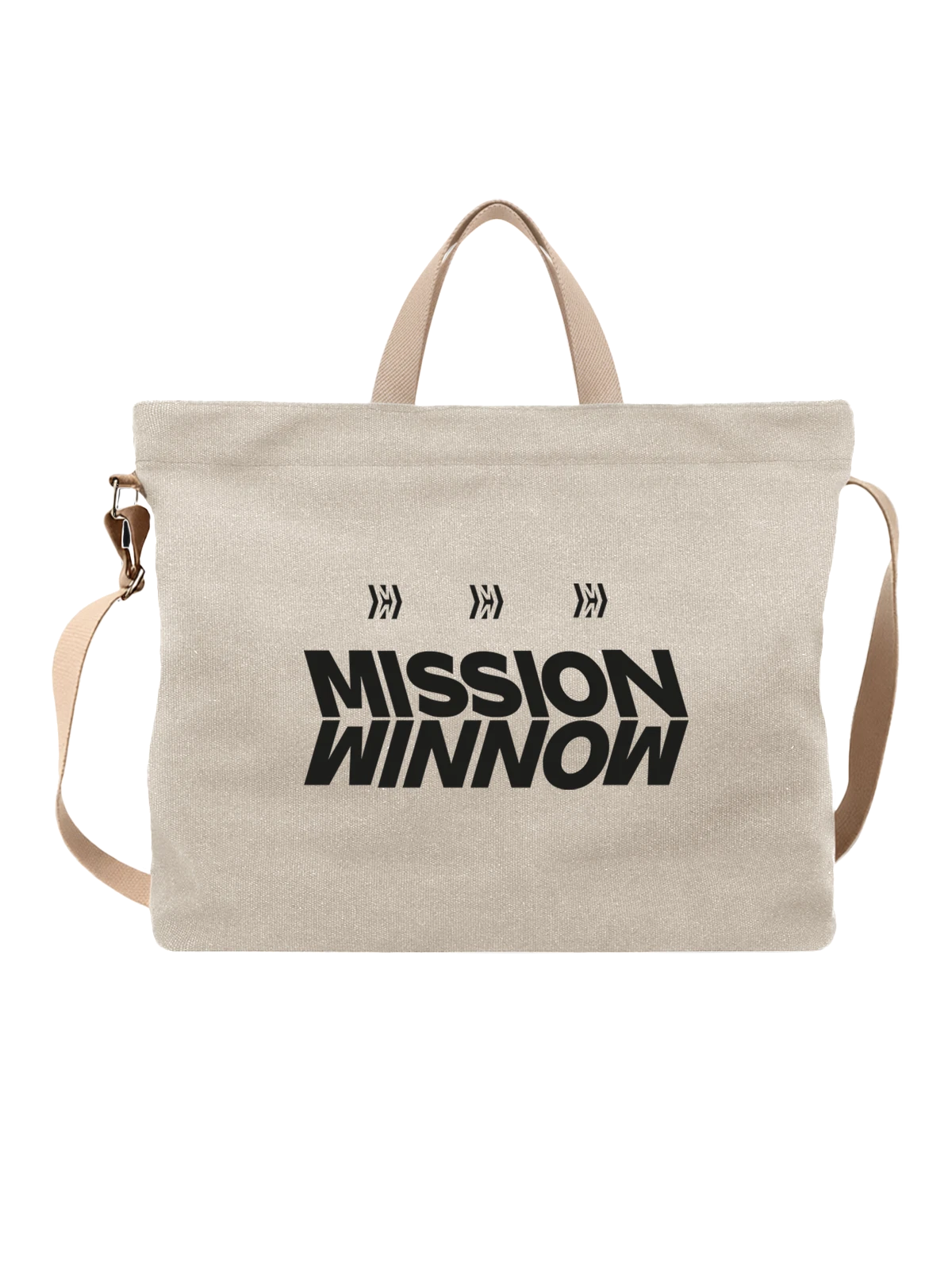 Сумка Mission Winnow белая с принтом — динамичный вордмарк — Белая, фото 1