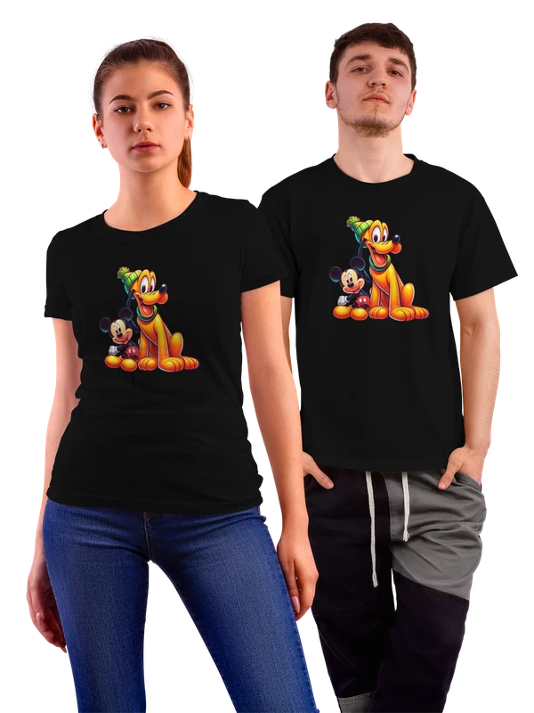 Футболка Микки Маус Гуфи Goof Mickey Mouse — Чёрная, фото 1