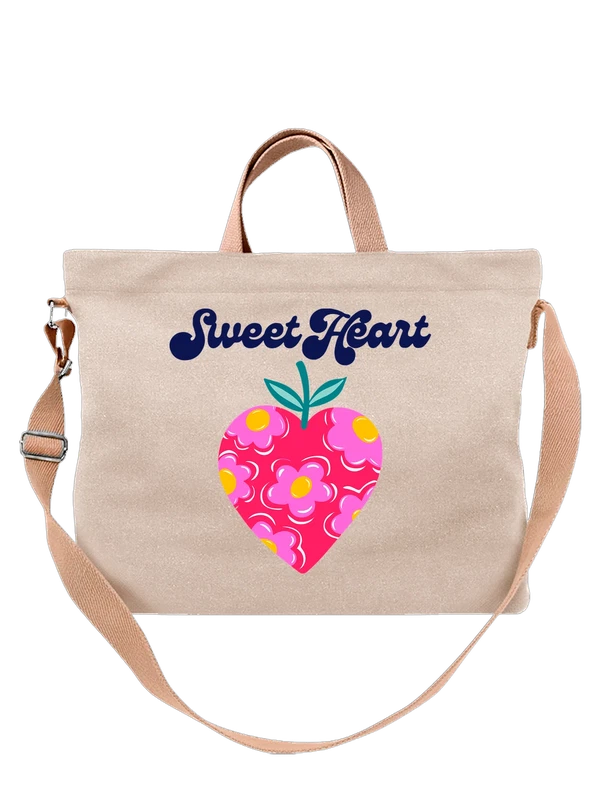 Сумка клубника сердечко sweet heart — Белая, фото 1