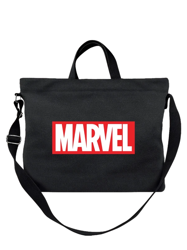 Сумка марвел marvel логотип — Чёрная, фото 1