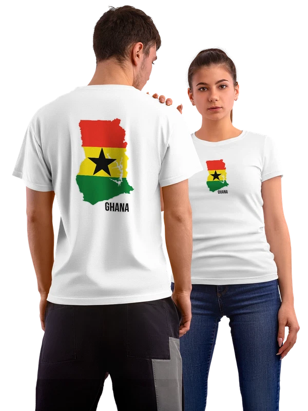 Футболка с флагом Ганы Ghana — Белая, фото 1