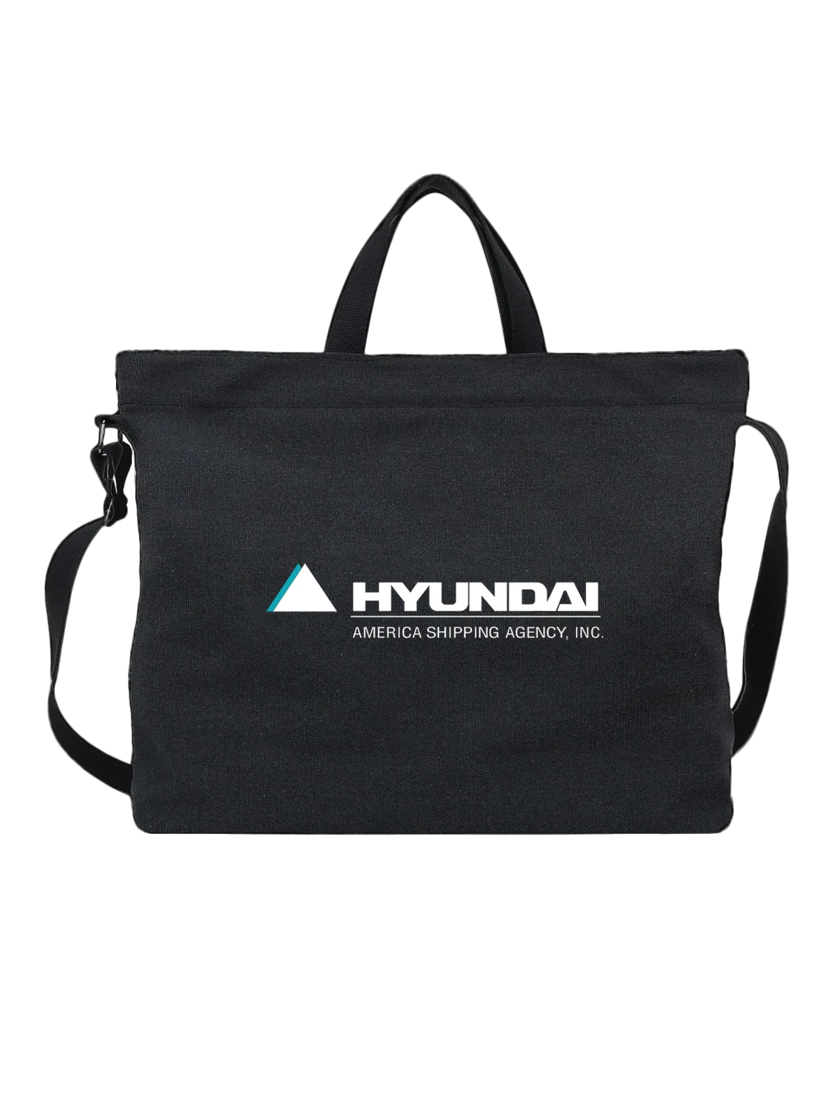 Сумка Hyundai чёрная с принтом — монохромный принт — Чёрная, фото 1