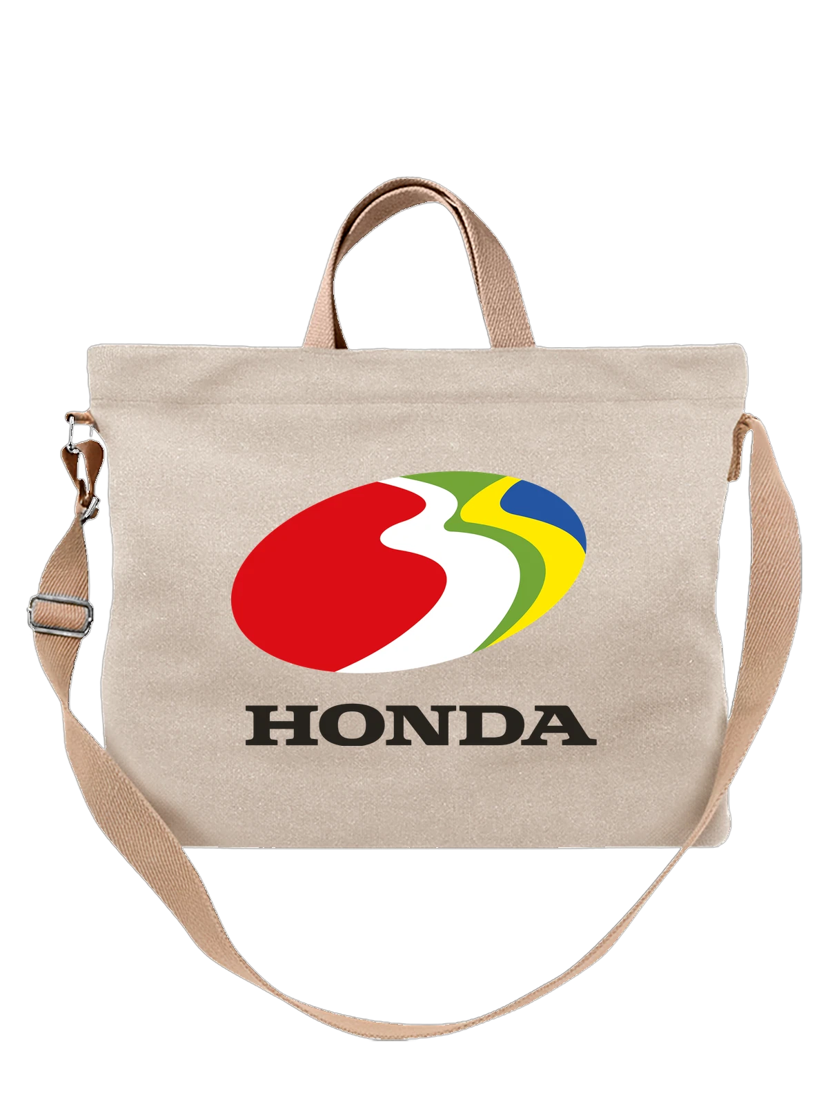 Сумка Honda белая с принтом — яркая цветная графика — Белая, фото 1