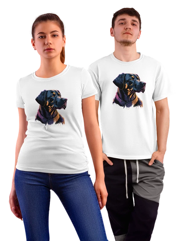 Футболка Ротвейлер Rottweiler Порода Собака Питомец — Белая, фото 1