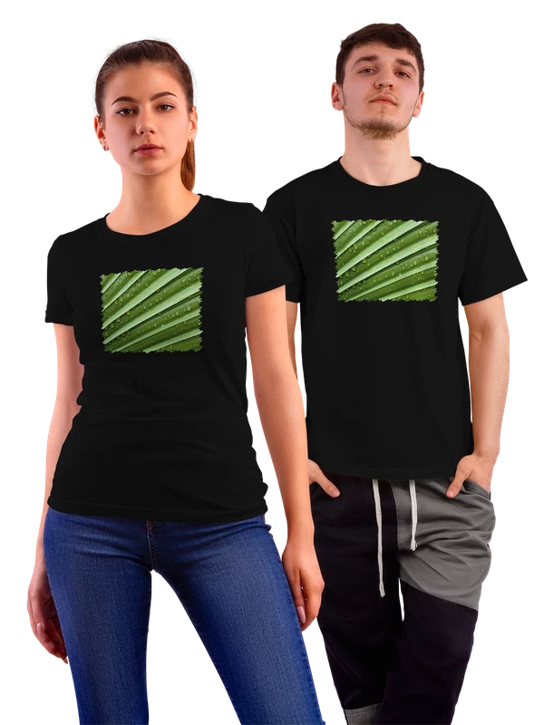 Футболка Макро Капли — Чёрная, фото 1