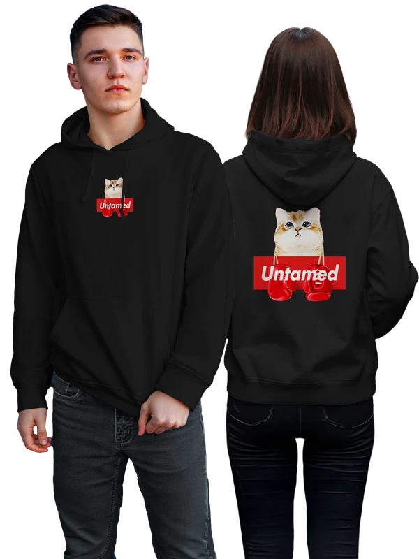 Худи кот боксер untamed — Чёрная, фото 1