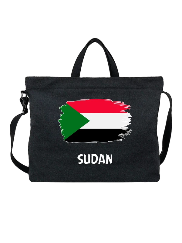 Сумка c флагом Судан Sudan — Чёрная, фото 1