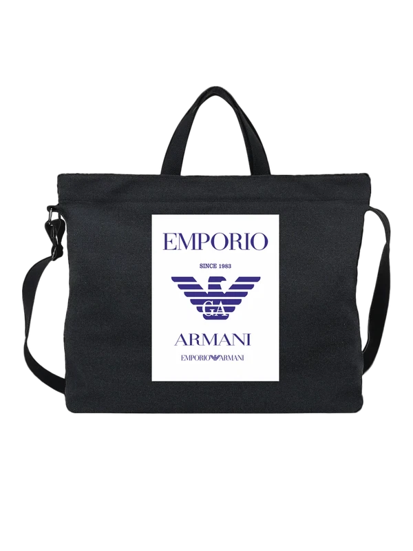 Сумка Emporio Armani логотип GA Since 1983 — Чёрная, фото 1