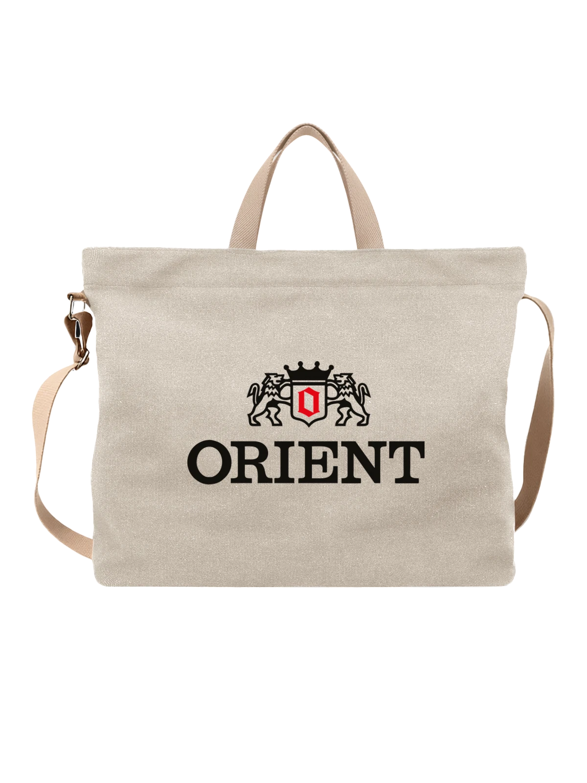 Сумка Orient белая с принтом — механические часы — Белая, фото 1