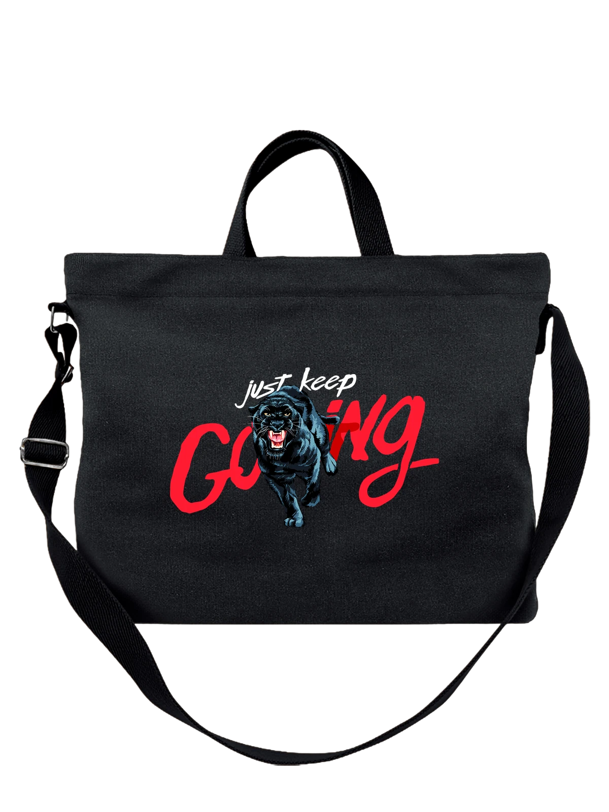 Сумка Пантера just keep going чёрная с принтом — животный мир — Чёрная, фото 1