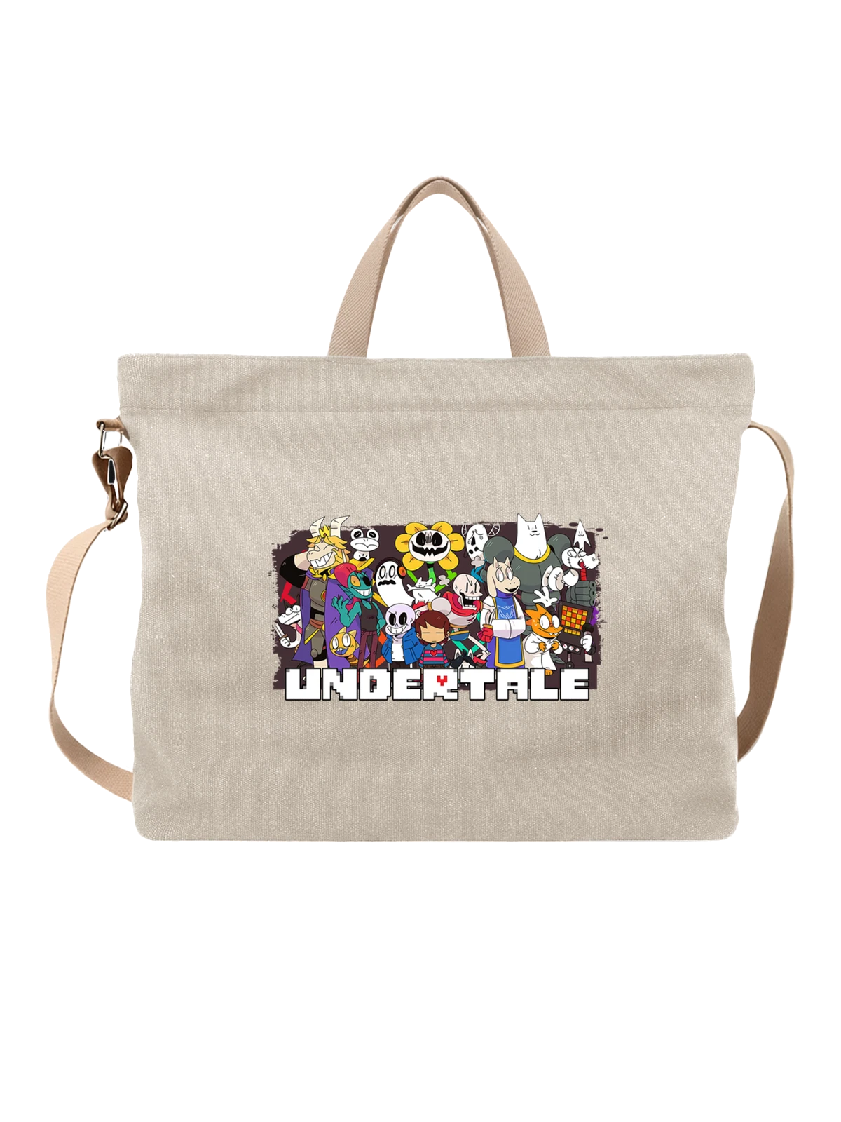 Сумка Undertale Андертейл белая с принтом — футболка подростку — Белая, фото 1